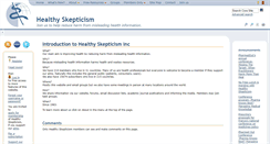 Desktop Screenshot of healthyskepticism.org