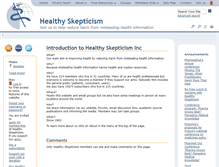 Tablet Screenshot of healthyskepticism.org